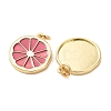 Brass Enamel Pendants KK-H072-14G-04-4
