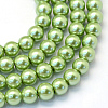 Baking Paint Pearlized Glass Pearl Round Bead Strands HY-Q003-4mm-26-1