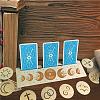 Natural Wood Card Stand for Tarot DJEW-WH0034-02K-4