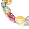 Natural Quartz Free Form Beads Stretch Bracelet for Girl Women BJEW-JB07064-01-4