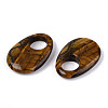 Natural Tiger Eye Large Hole Pendants G-N348-06B-09-2
