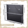2-Tier Rectangle Wall Mounted Acrylic Baseball Card Display Cases with Magnetic Lid ODIS-WH0331-19A-3