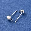 Brass Stud Earring Findings KK-G604-01S-02-2