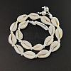 Natural Shell Braided Bead Necklaces KR7038-1-1