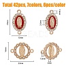 HOBBIESAY 42Pcs 7 Styles Virgin Mary Alloy Crystal Rhinestone Connector Charms FIND-HY0001-89-2