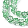 Baking Paint Crackle Glass Bead Strands CCG-S001-8mm-19-2