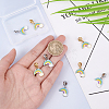 8Pcs 2 Colors 304 Stainless Steel European Dangle Charms STAS-DC0010-74-3