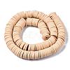 Flat Round Handmade Polymer Clay Beads CLAY-R067-12mm-53-3