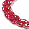 Transparent Electroplate Glass Beads Strands EGLA-N013-T6mm-B12-3