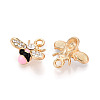 Alloy Rhinestone and Enamel Pendants PALLOY-T092-41G-2