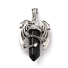 Natural Obsidian Pointed Pendants G-B042-04P-55-1