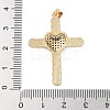 Brass Micro Pave Clear Cubic Zirconia Pendants KK-A212-06I-G-3