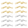 32Pcs 2 Colors Rack Plating Alloy Connector Charms FIND-UN0001-98-1
