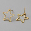 Golden Brass Hollow Geometry Stud Earrings EJEW-WH0012-127I-2