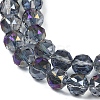 Transparent Electroplate Glass Beads Strands EGLA-N002-34C-C17-3