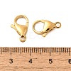 Ion Plating(IP) 304 Stainless Steel Lobster Claw Clasps X-STAS-AB15-G-01-3