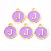 Golden Plated Alloy Enamel Charms ENAM-S118-10J-2