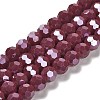 Electroplate Opaque Glass Beads Strands EGLA-A035-P10mm-A02-1