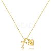Brass Initial and Heart Pendant Necklaces for Women FS-WG01F32-20-1