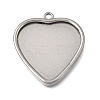 304 Stainless Steel Pendant Cabochon Settings STAS-F365-01D-P-1
