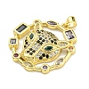 Brass Micro Pave Cubic Zirconia Pendants KK-K354-19A-G-2