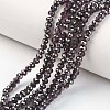 Electroplate Transparent Glass Beads Strands EGLA-A034-T4mm-P07-1
