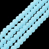 Imitation Jade Solid Color Glass Beads Strands EGLA-A034-J10mm-MD04-2
