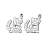 201 Stainless Steel Rhinestone Pendants STAS-V005-05P-01-1