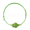 4Pcs 4 Colors Ocean Dyed Synthetic Turquoise Sea Turtle Beaded Adjustable Waxed Polyester Cord Bracelets for Women BJEW-JB14243-01-4