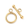 Ion Plating(IP) 304 Stainless Steel Ring Toggle Clasps STAS-A092-09I-G-1