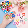   150Pcs 15 Colors Opaque Acrylic Pendants TACR-PH0001-48-3