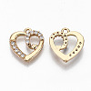 Brass Micro Pave Cubic Zirconia Pendants KK-S359-057-RS-2