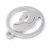 Non-Tarnish 304 Stainless Steel Pendants STAS-O142-54P-3