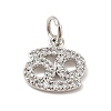 Brass Micro Pave Cubic Zirconia Charms KK-E077-02P-02-1
