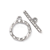 Non-Tarnish 304 Stainless Steel Ring Toggle Clasps X1-STAS-A092-09B-P-1