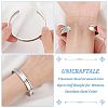 Unicraftale 1Pc C-Shaped 201 Stainless Steel Grooved Cuff Bangles STAS-UN0052-35-5