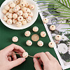 Olycraft 50Pcs Natural Wood European Beads WOOD-OC0003-60-3