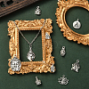 100Pcs 10 Styles Tibetan Style Zinc Alloy Charms TIBEP-CJ0003-08-6
