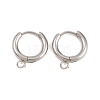 316 Stainless Steel Huggie Hoop Earring Findings X-EJEW-B158-01B-P-1
