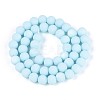 Frosted Opaque Glass Beads Strands GLAA-T032-P8mm-MBB10-2