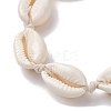 Natural Cowrie Shell Braided Bead Bracelets BJEW-JB10093-3