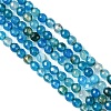 Natural Striped Agate/Banded Agate Beads Strands X-G-G581-4mm-05-2