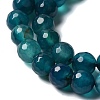 Dyed & Heated Natural Agate Beads Strands G-P539-D01-08-4