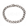 304 Stainless Steel Twisted Chain Bracelets BJEW-M165-03P-1