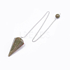 Natural & Synthetic Mixed Stone Hexagonal Pointed Dowsing Pendulums G-T097-07-2