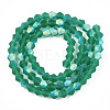 Imitate Austrian Crystal Bicone Frosted Glass Beads Strands GLAA-F029-TM3mm-A10-2