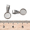 304 Stainless Steel Pendant Cabochon Settings STAS-L282-010P-01-3