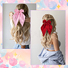 5Pcs 5 Colors Bowknot Polyester Hair Barrettes PHAR-SP0001-18A-6
