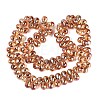 Electroplate Baking Paint Transparent Glass Beads Strands GL-N005-02A-C11-2