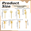 8Pcs 4 Styles Iron & Zinc Alloy Hair Bobby Pin Findings OHAR-LP0001-25-2
